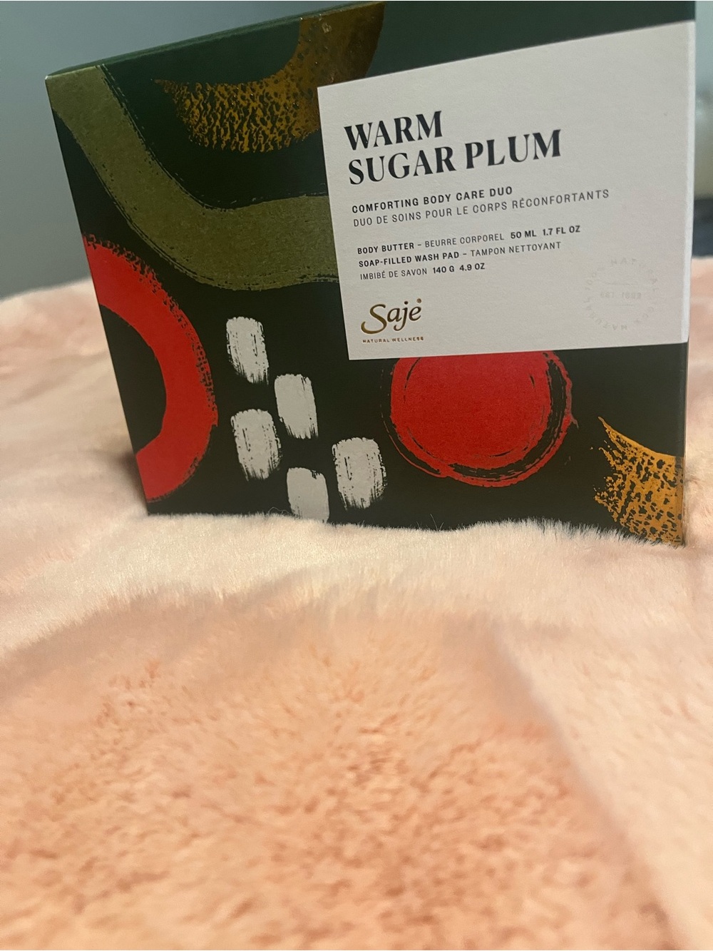 NIB Saje Warm Sugar Plum Comforting Body Care Duo - Pink